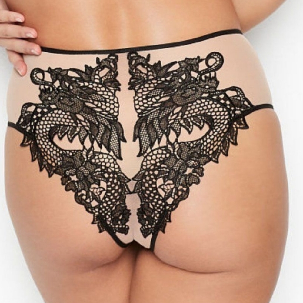 VS SZ XL high waist dragon lace panties